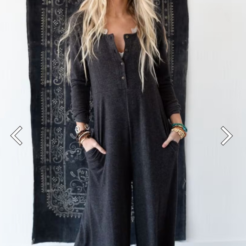 Three Bird Nest Gray simply comfort jumpsuit